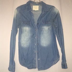 Jean button down shirt